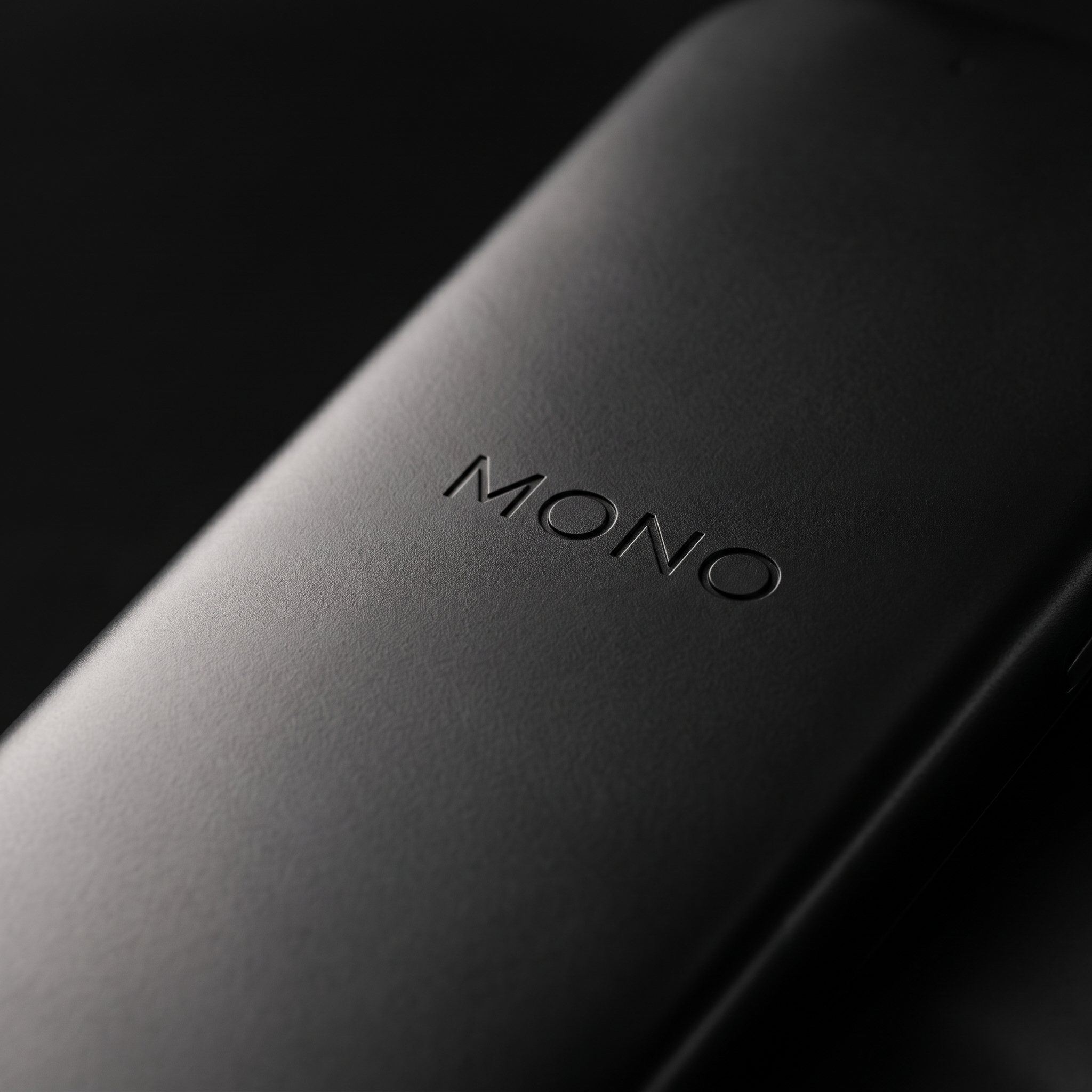 MONO device in soft black, close up