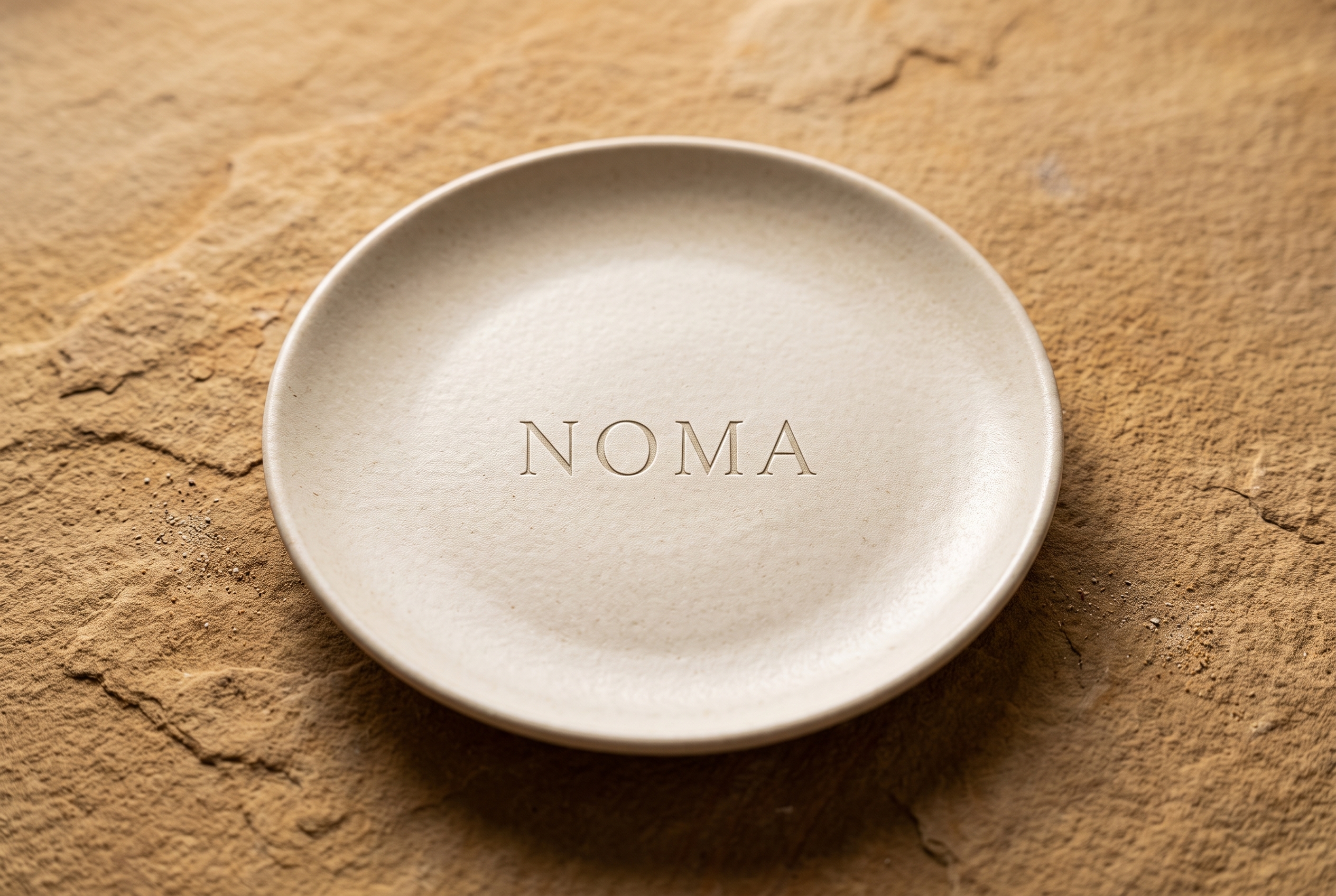 NOMA embossed ceramic plate